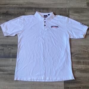 Vintage Harley Davidson Four Corners Knit Polo Men’s Size Large White